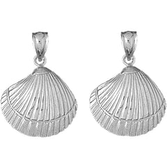 Sterling Silver 30mm Shell Earrings