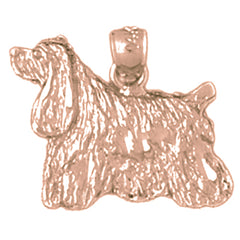 14K or 18K Gold Cocker Spaniel Dog Pendant