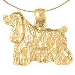 14K or 18K Gold Cocker Spaniel Dog Pendant