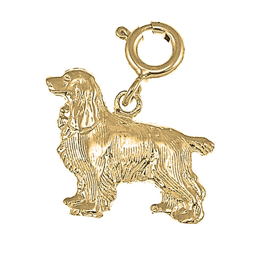 14K or 18K Gold Cocker Spaniel Dog Pendant