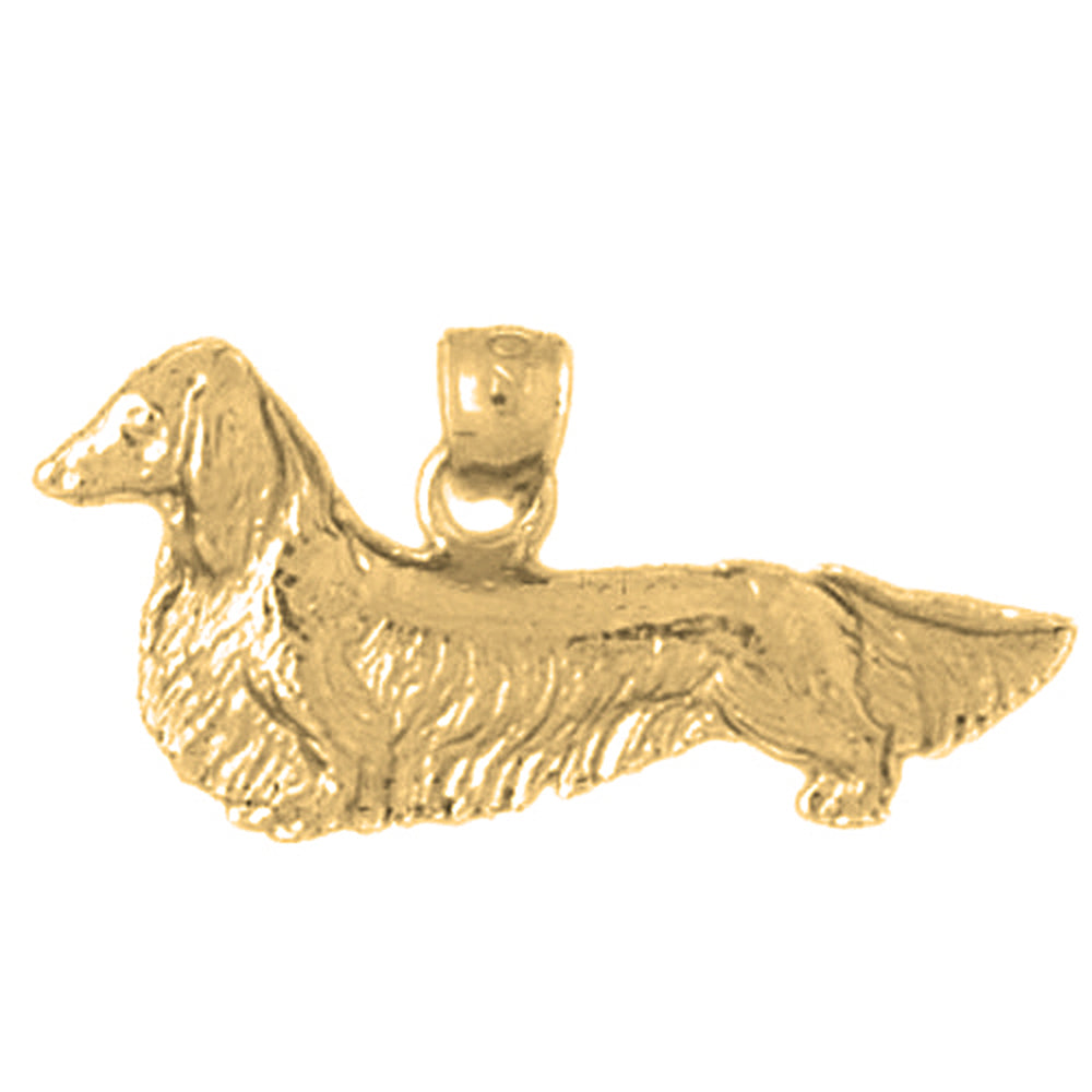 14K or 18K Gold Dog Pendant