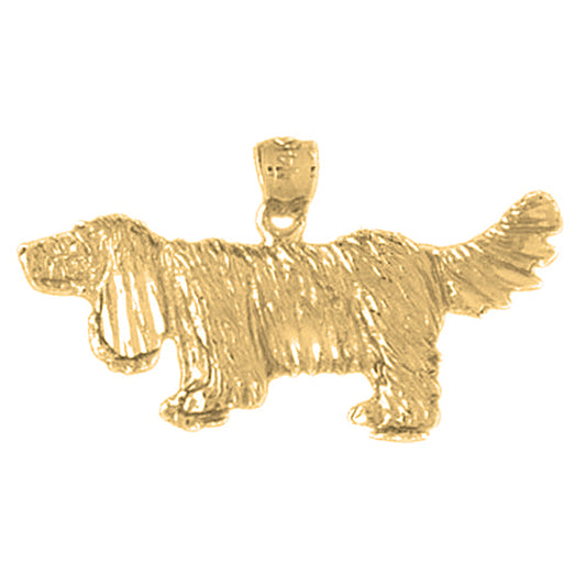 14K or 18K Gold Dog Pendant