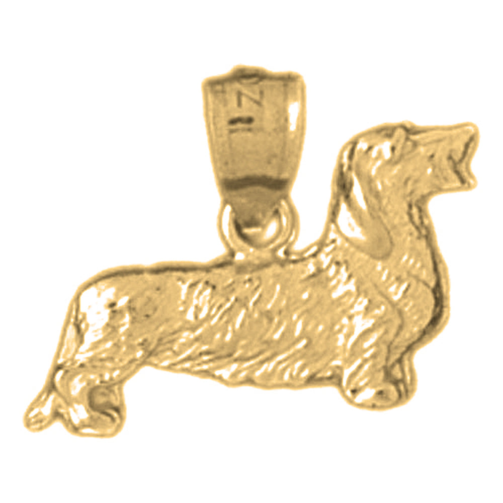 14K or 18K Gold Dog Pendant