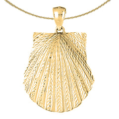 10K, 14K or 18K Gold Shell Pendant