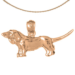 14K or 18K Gold Dog Pendant