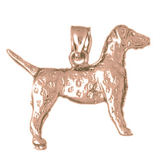 10K, 14K or 18K Gold Dog Pendant