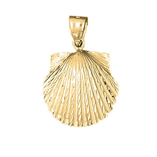 10K, 14K or 18K Gold Shell Pendant