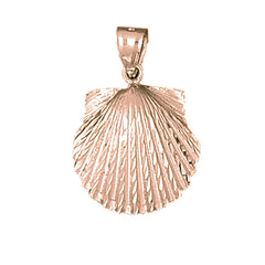 10K, 14K or 18K Gold Shell Pendant