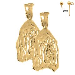 14K or 18K Gold Dog Earrings