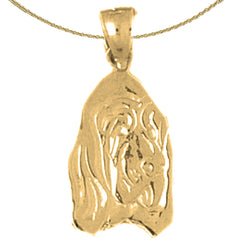 14K or 18K Gold Dog Pendant