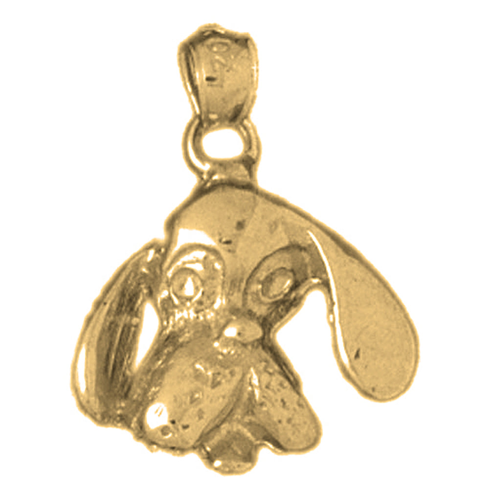 10K, 14K or 18K Gold Dog Pendant