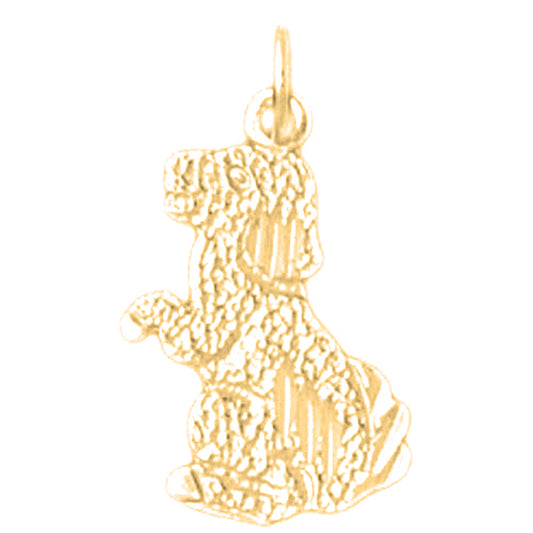 14K or 18K Gold Dog Pendant