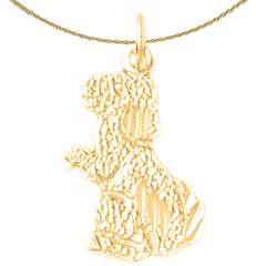 14K or 18K Gold Dog Pendant