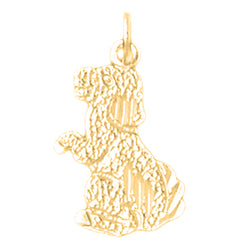 14K or 18K Gold Dog Pendant