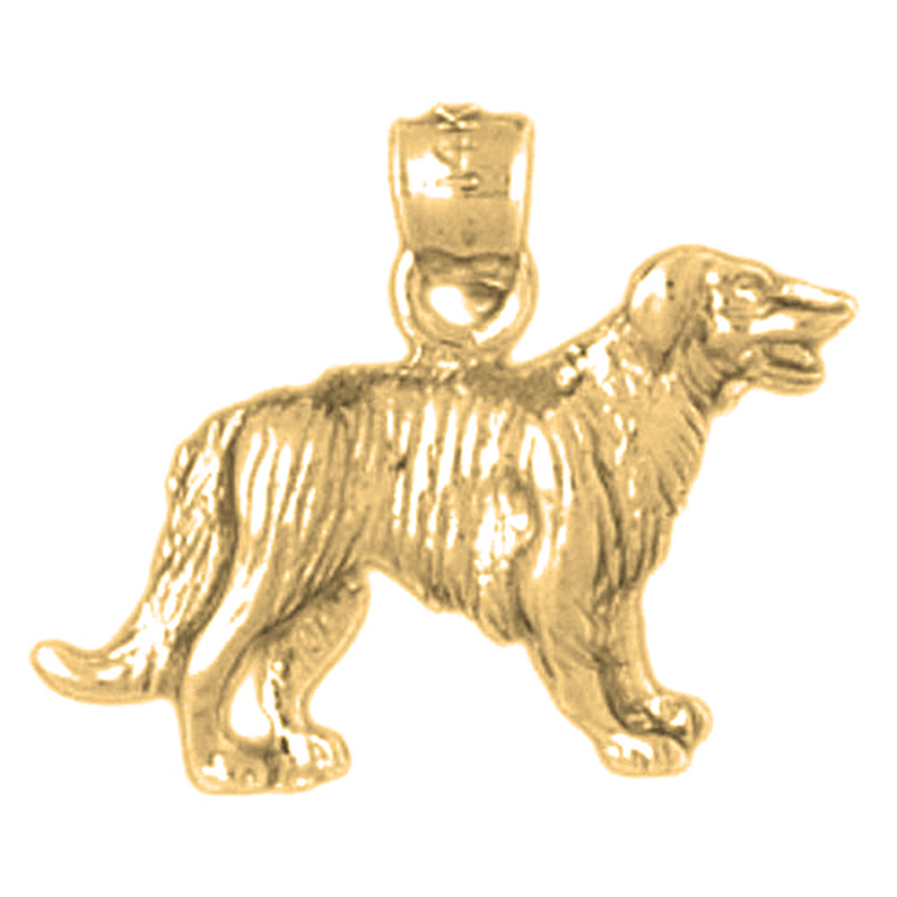 14K or 18K Gold Dog Pendant