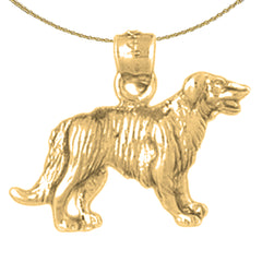 Colgante de perro de oro de 14 quilates o 18 quilates