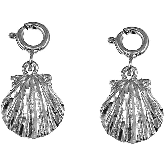 Sterling Silver 14mm Shell Earrings