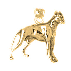 Colgante de perro de oro de 14 quilates o 18 quilates