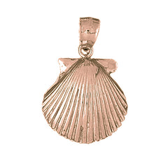 10K, 14K or 18K Gold Shell Pendant