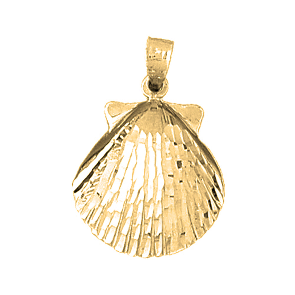 10K, 14K or 18K Gold Shell Pendant