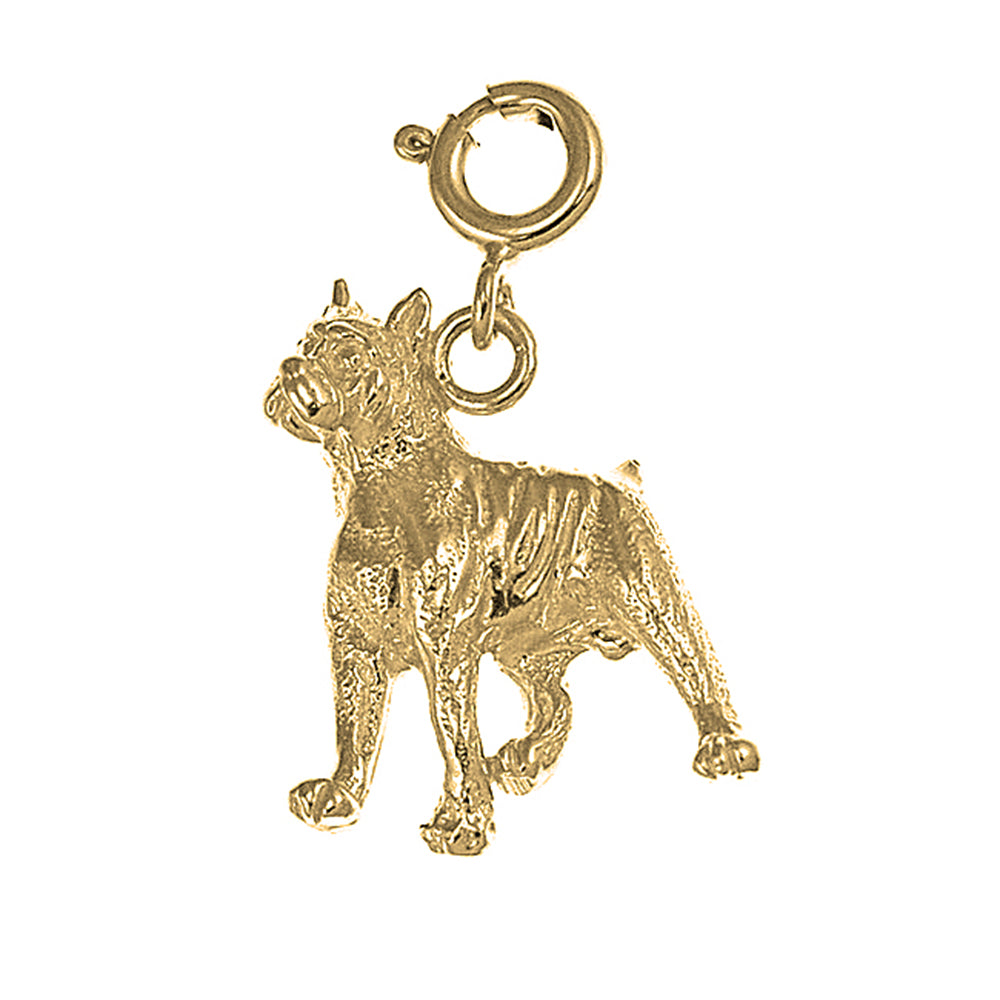 14K or 18K Gold Dog Pendant