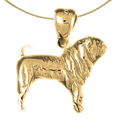 Hundeanhänger aus 10 Karat, 14 Karat oder 18 Karat Gold