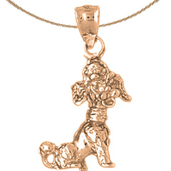 10K, 14K or 18K Gold Poodle Dog Pendant