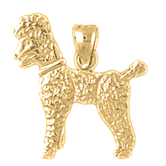14K or 18K Gold Poodle Dog Pendant