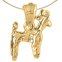 14K or 18K Gold Dog Pendant