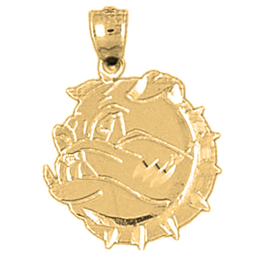 14K or 18K Gold Bulldog Pendant