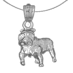 Colgante Bulldog de Oro de 14K o 18K