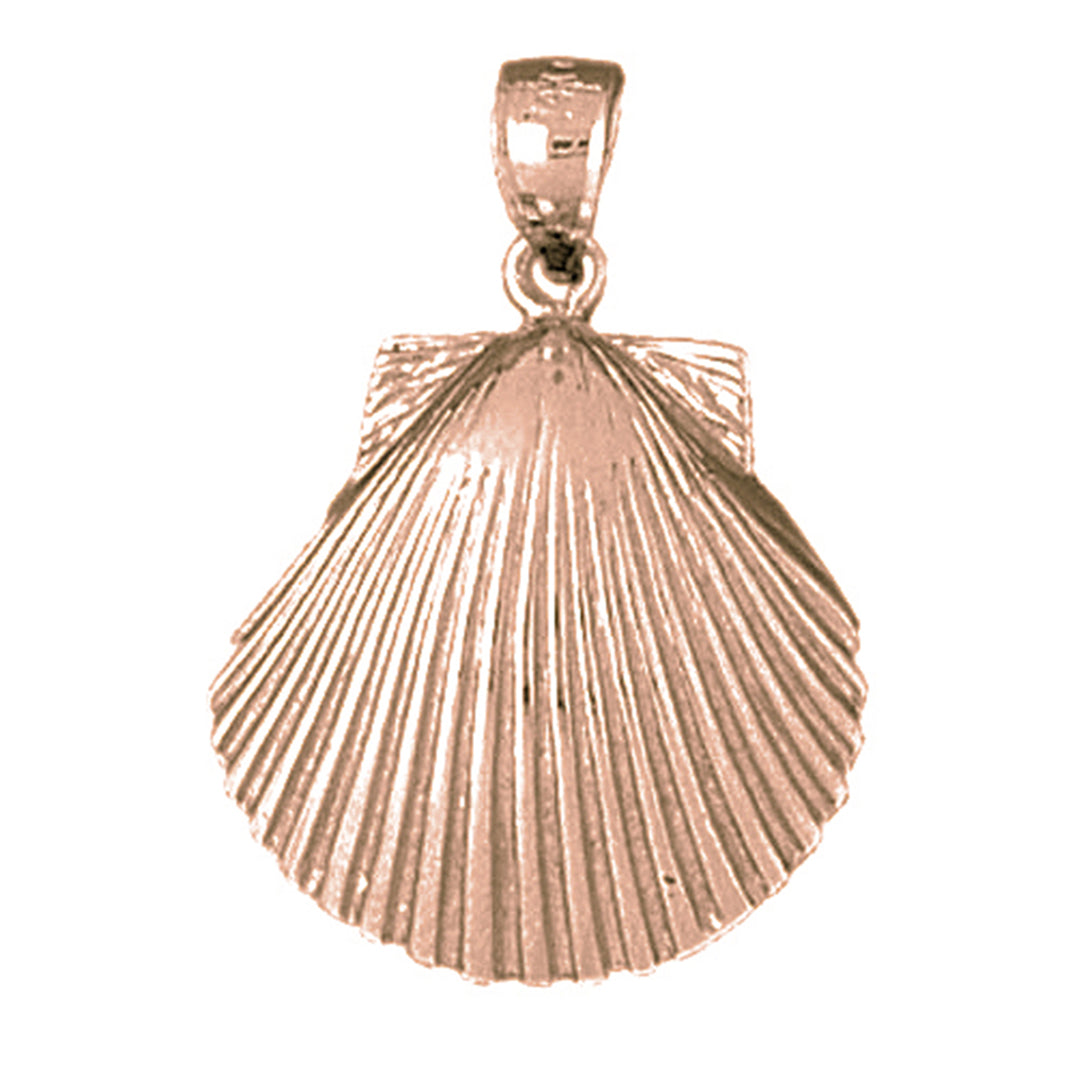 10K, 14K or 18K Gold Shell Pendant