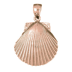 10K, 14K or 18K Gold Shell Pendant