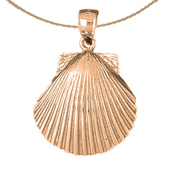 10K, 14K or 18K Gold Shell Pendant