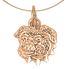 14K or 18K Gold Bulldog Pendant