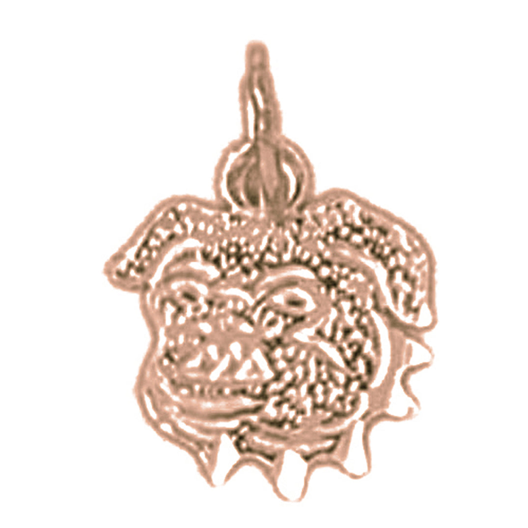 14K or 18K Gold Bulldog Pendant