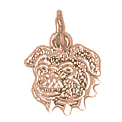 14K or 18K Gold Bulldog Pendant