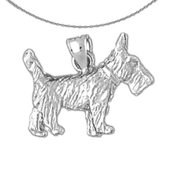 10K, 14K or 18K Gold Terrier Dog Pendant