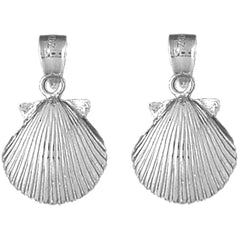 Sterling Silver 23mm Shell Earrings