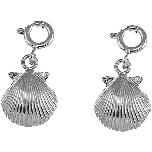 Sterling Silver 20mm Shell Earrings