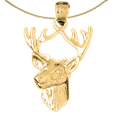 14K or 18K Gold Deer Pendant