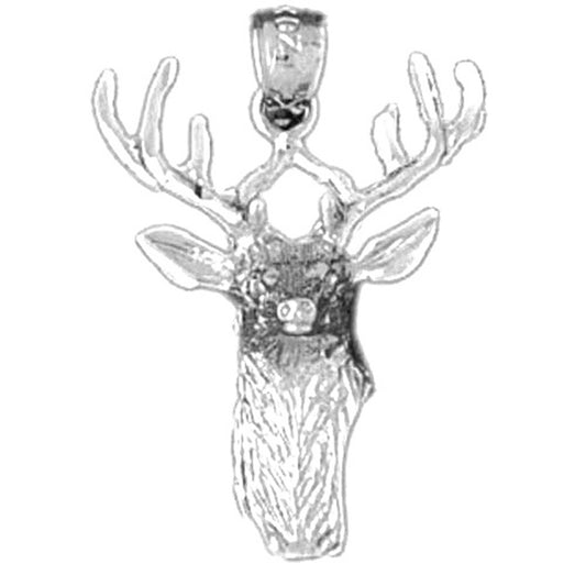 14K or 18K Gold Deer Pendant