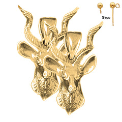 14K or 18K Gold Deer Earrings