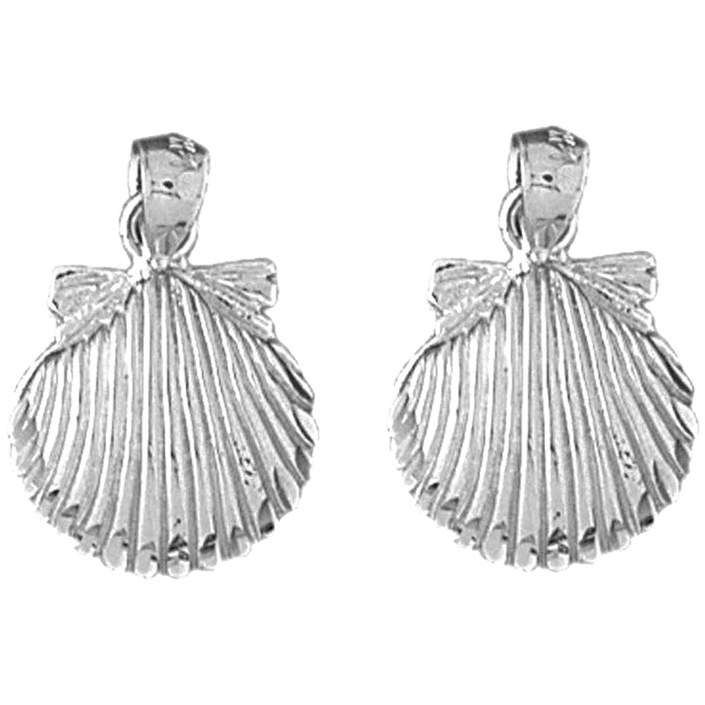 Sterling Silver 20mm Shell Earrings