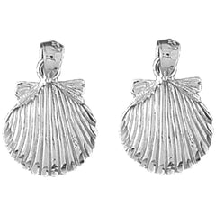 Sterling Silver 20mm Shell Earrings