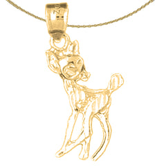 14K or 18K Gold Deer Pendant