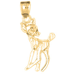 14K or 18K Gold Deer Pendant