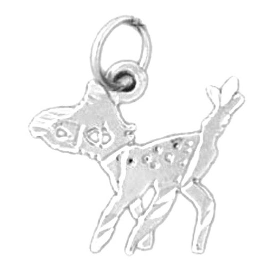 14K or 18K Gold Deer Pendant