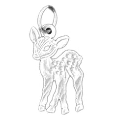 14K or 18K Gold Deer Pendant