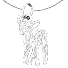 14K or 18K Gold Deer Pendant